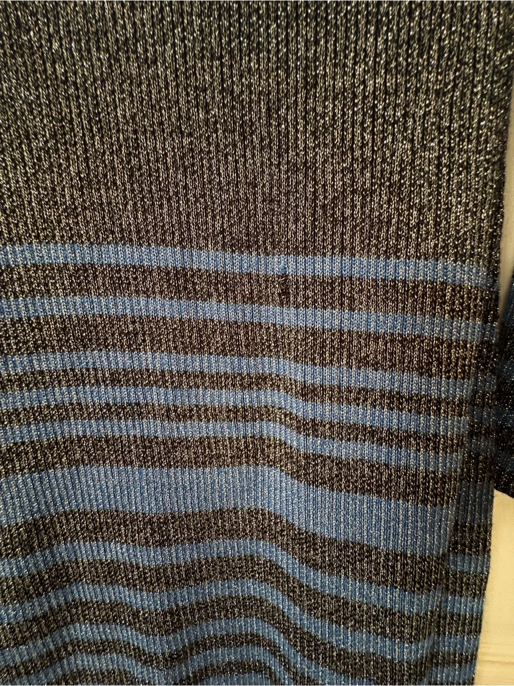 L’AGENCE Marija Long Duster Cardigan Women’s M Metallic Striped Knit #196